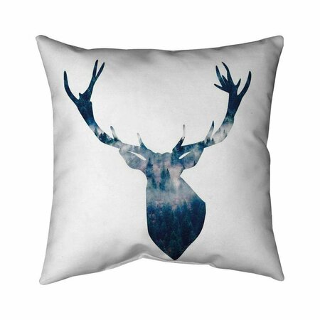 BEGIN HOME DECOR 20 x 20 in. Deer Head Landscape-Double Sided Print Indoor Pillow 5541-2020-AN468